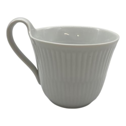 ROYAL COPENHAGEN (ロイヤル・コペンハーゲン) カップ&ソーサー ハイハンドルマグ ホワイトフルーテッド・プレイン