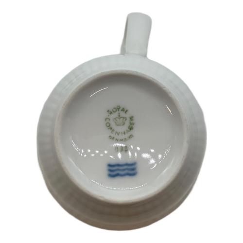ROYAL COPENHAGEN (ロイヤル・コペンハーゲン) カップ&ソーサー ハイハンドルマグ ホワイトフルーテッド・プレイン