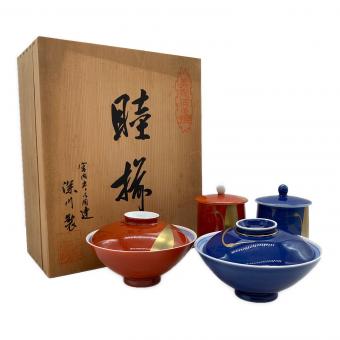 深川製磁 (フカガワセイジ) 和食器 睦揃 瑠璃彩磁　