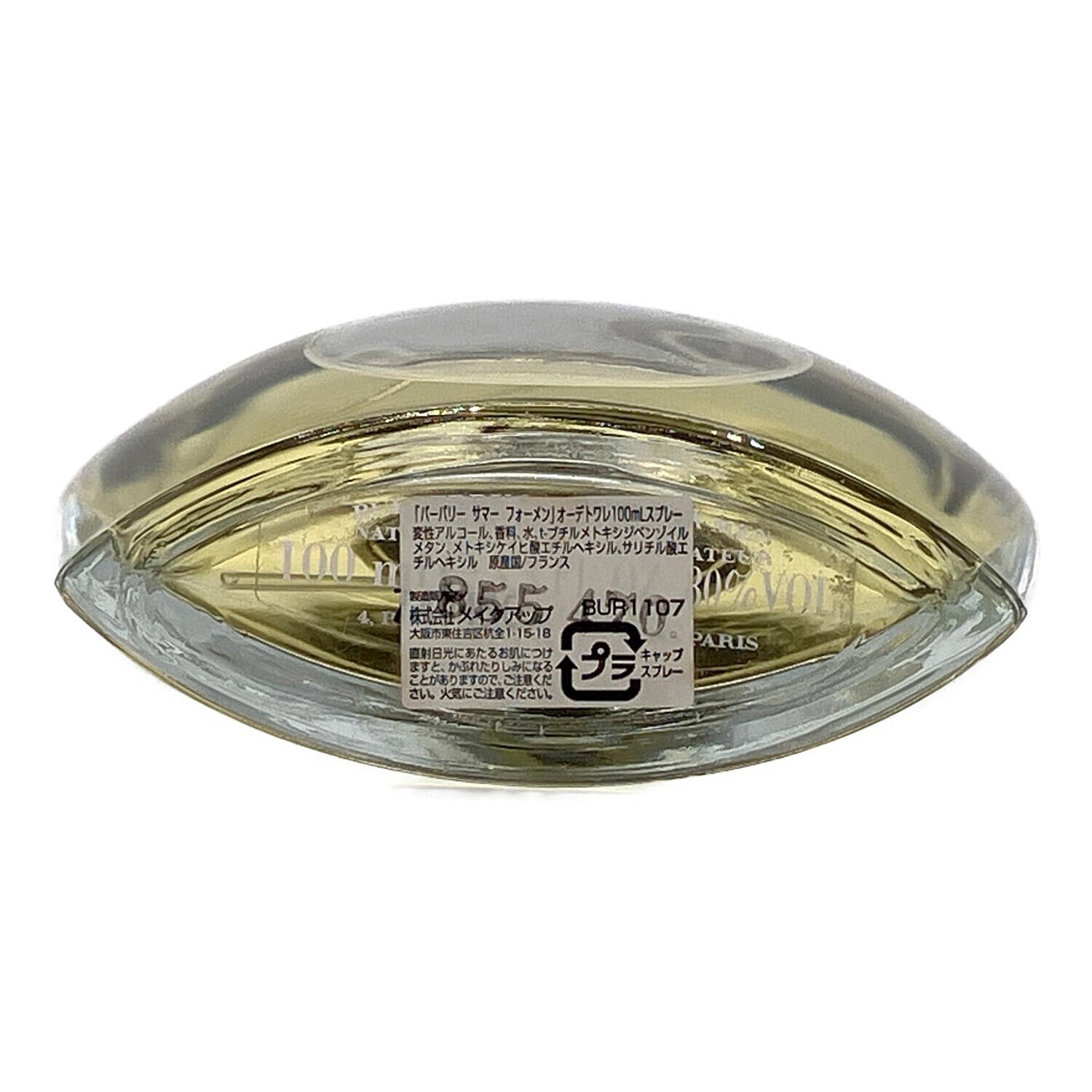 【廃盤・未使用】バーバリー サマー フォーメン 100ml（内容確認のため開封） BURBERRY (バーバリー) オードトワレ メンズ サマーフォーメン 100ml