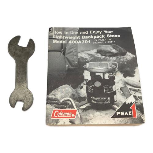 Coleman (コールマン) シングルガスバーナー 400A STOVE/PEAK 1 1987年製 動作未確認 PSLPG無し