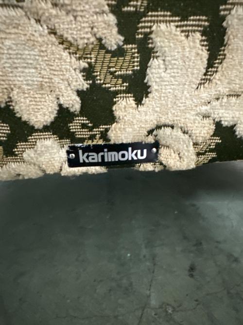 karimoku (カリモク) 1人掛けソファー 309 ブラウン×ホワイト 金華山