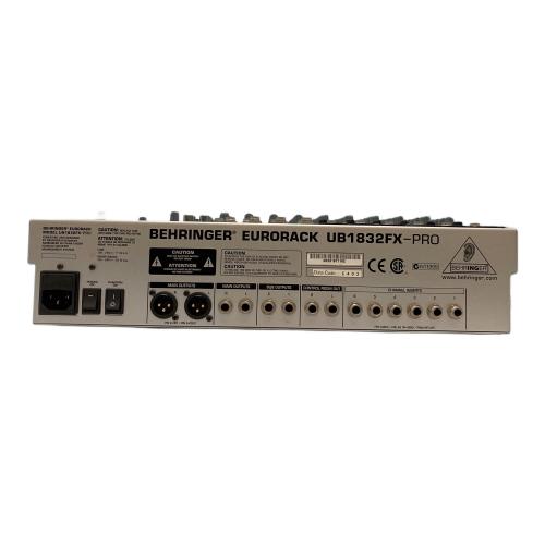 BEHRINGER PAミキサー EURORACK UB1832FX-PRO 通電確認のみ