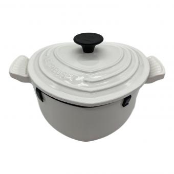 LE CREUSET (ルクルーゼ) 両手鍋 12×25×18 ホワイト ココット・ダムール