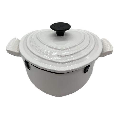 LE CREUSET (ルクルーゼ) 両手鍋 12×25×18 ホワイト ココット・ダムール