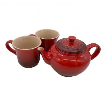 LE CREUSET (ルクルーゼ) ティーポット＆マグセット レッドチェリー
