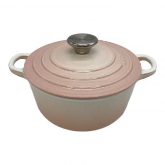 LE CREUSET (ルクルーゼ) 両手鍋 18㎝ ピンク