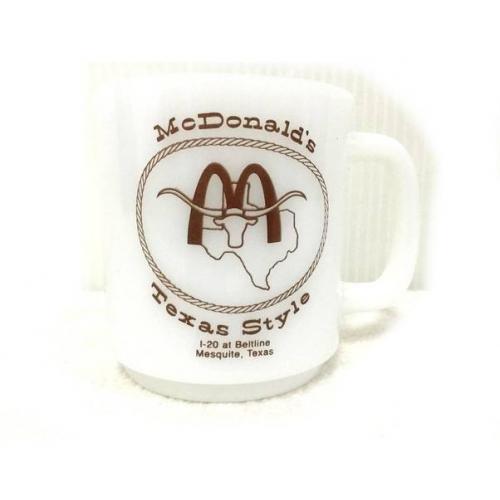 Glasbake ミルクガラスマグカップ Glasbake マクトナルド テキサススタイル