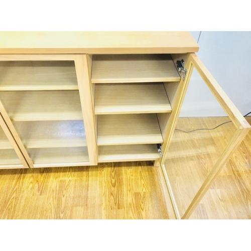 無印良品 キャビネット ナチュラル 3枚扉 オーク材