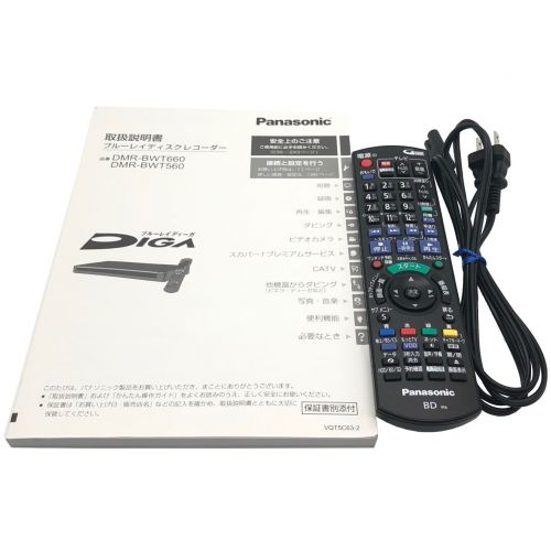 Panasonic (パナソニック) Blu-rayレコーダー DMR-BWT560 2014年製 2番組 500GB VN4EA014734 DMR- BWT560 500GB 2014年製｜トレファクONLINE