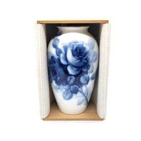 大倉陶園 (オオクラトウエン) 花瓶 ブルーローズ 23cm  型番8011