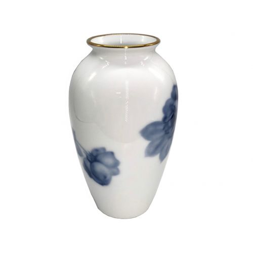 大倉陶園 (オオクラトウエン) 花瓶 ブルーローズ 23cm 型番8011 
