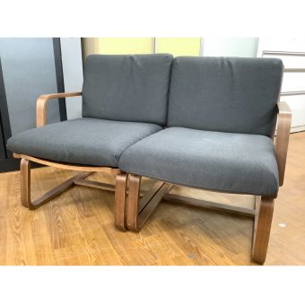 無印良品 (ムジルシリョウヒン) ソファチェア グレー×ブラウン リビングでもダイニングでも使えるシリーズ