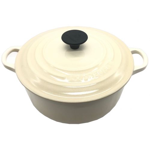 LE CREUSET 両手鍋 アイボリー