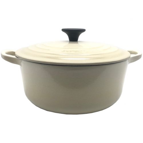 LE CREUSET 両手鍋 アイボリー