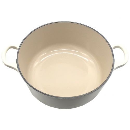 LE CREUSET 両手鍋 アイボリー
