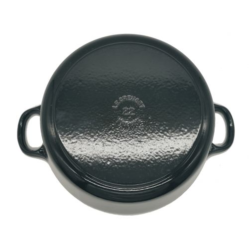 LE CREUSET (ルクルーゼ) 両手鍋 ブラック 22ｃｍ