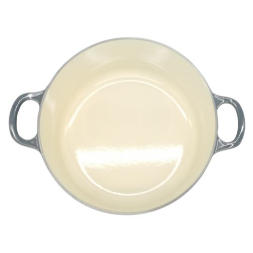 LE CREUSET (ルクルーゼ) 両手鍋 ブラック 22ｃｍ