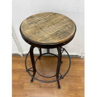 Knot antiques (ノットアンティークス) バッカスハイスツール ブラック×ブラウン 昇降式