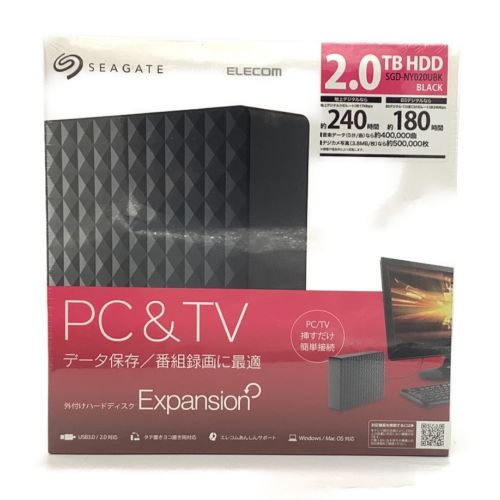 ELECOM (エレコム) 外付ケハードディスク 2.0TB SGD-NY020UBK