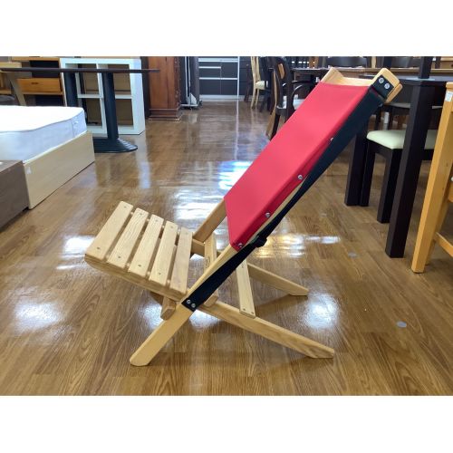 BlueRidgeChairWorks フェスティバルチェア レッド コンパクト収納 タモ材