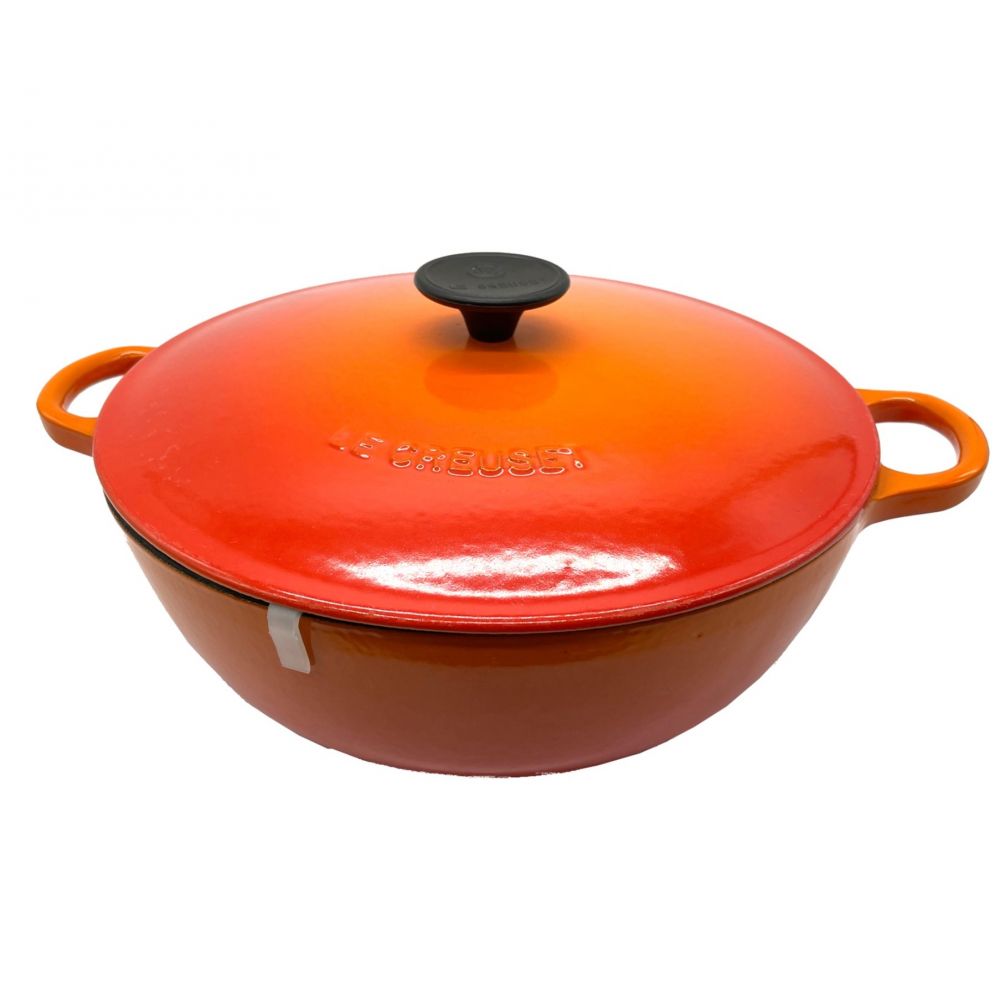 LE CREUSET (ルクルーゼ) 両手鍋 オレンジ 26cm マルミット