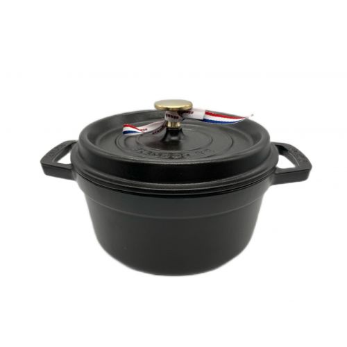 Staub (ストウブ) ココットラウンド ブラック ピコ 20cm-2.2L 40509