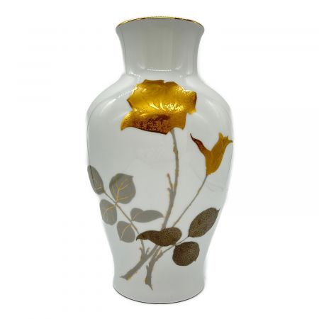 大倉陶園 (オオクラトウエン) 花瓶 金蝕バラ 28cm