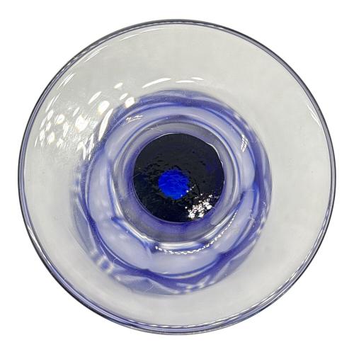 江戸切子 (エドキリコ) 切子 ブルー 大淵銀器 銀彩 5Pセット