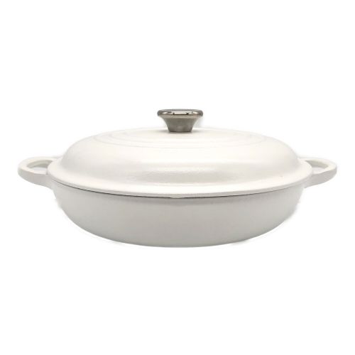 LE CREUSET (ルクルーゼ) 両手鍋 ホワイト 26cm ビュッフェ