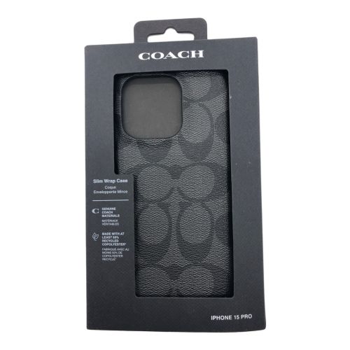 COACH (コーチ) iPhoneケース ブラック iPhone15PRO