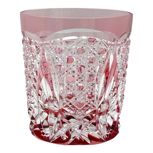 KAGAMI CRYSTAL (カガミクリスタル) 江戸切子 T577-1917-CAU 赤 木村秋男デザイン