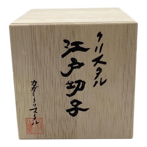 KAGAMI CRYSTAL (カガミクリスタル) 江戸切子 T577-1917-CAU 赤 木村秋男デザイン