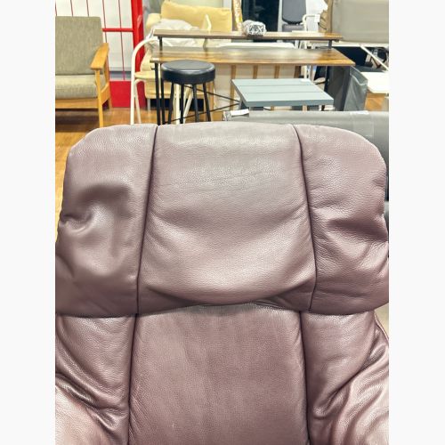 Ekornes (エコーネス) リクライニングチェアー ブラウン M ストレスレスチェア 202 オットマン付き レザー レノ