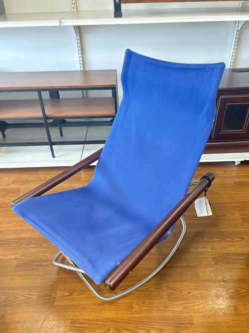 FUJIEI (藤栄) ロッキングチェアー ブルー×ブラウン 213 Nychair X Rocking