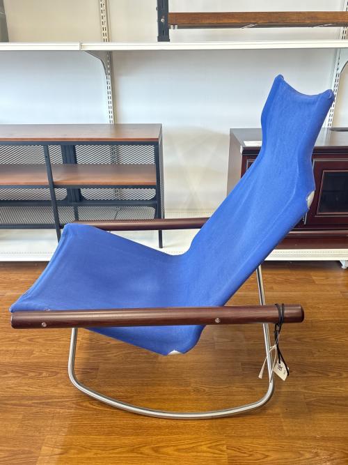 FUJIEI (藤栄) ロッキングチェアー ブルー×ブラウン 213 Nychair X Rocking