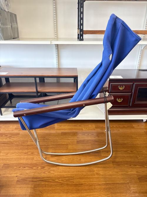 FUJIEI (藤栄) ロッキングチェアー ブルー×ブラウン 213 Nychair X Rocking