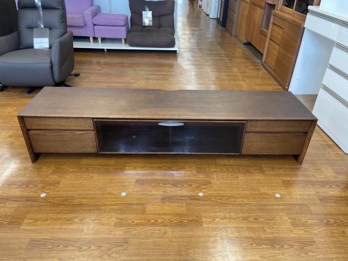 karimoku (カリモク) テレビボード ブラウン×ブラック 434 1枚扉 引き出し付き QU62