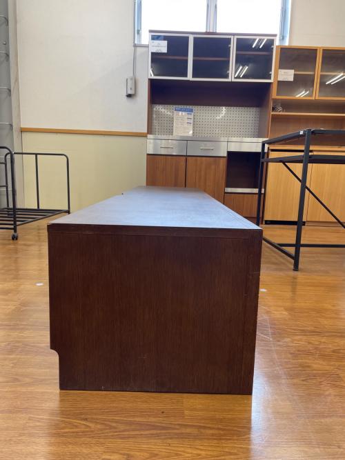 karimoku (カリモク) テレビボード ブラウン×ブラック 434 1枚扉 引き出し付き QU62