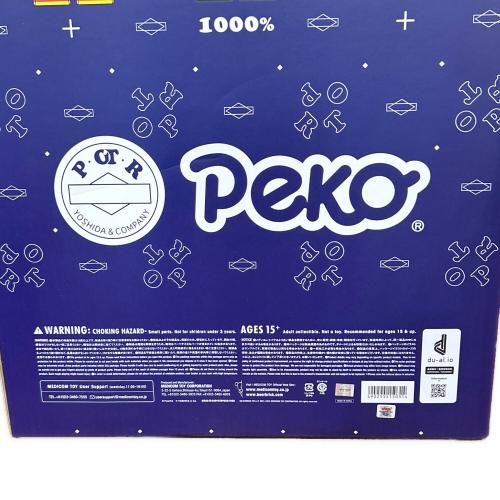 BEAR BRICK (ベアブリック) フィギュア PEKO chan(costume) 1000% 不二家 × POTR