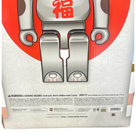 BEAR BRICK (ベアブリック) 招き猫ペコちゃん 福銀メッキ 1000