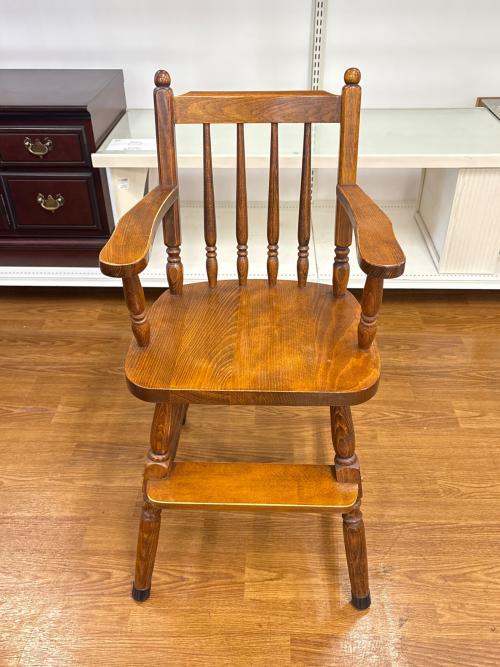 柏木工 (カシワモッコウ) キッズチェア ブラウン 小ガタつき有