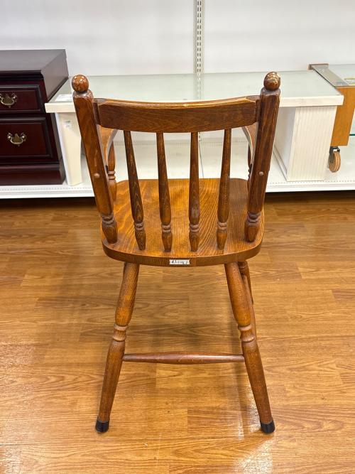 柏木工 (カシワモッコウ) キッズチェア ブラウン 小ガタつき有
