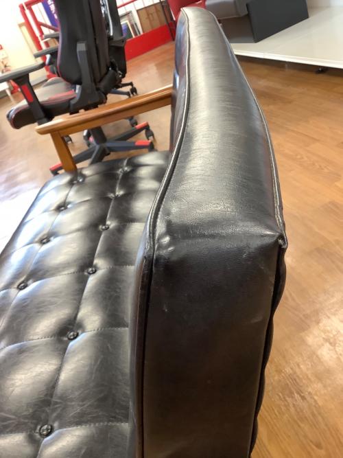 カリモク60 (カリモクロクマル) Kチェア2シーター ブラック×ブラウン 1