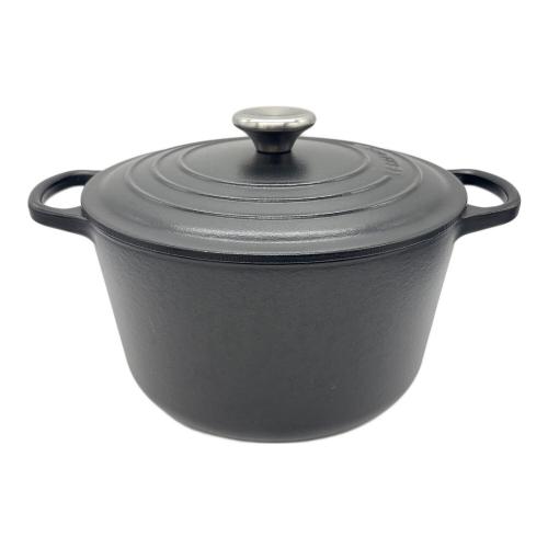 LE CREUSET (ルクルーゼ) 両手鍋 SIZE 24cm ブラック ココット・ロンド