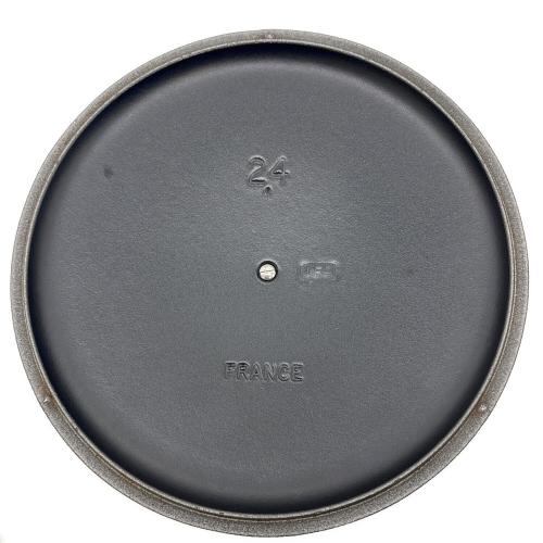 LE CREUSET (ルクルーゼ) 両手鍋 SIZE 24cm ブラック ココット・ロンド