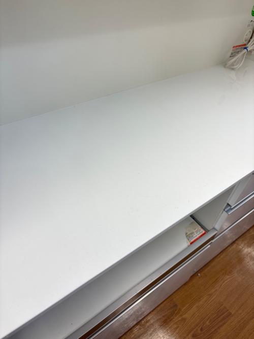 エスエークラフト (エステークラフト) レンジボード ホワイト×シルバー 112 3枚扉