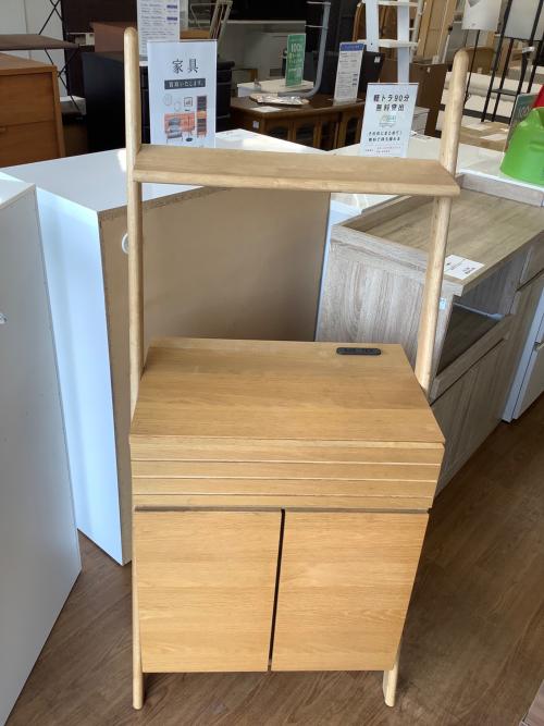 ISSEIKI キャビネット ナチュラル 203 2枚扉 引出付き ACHESCO