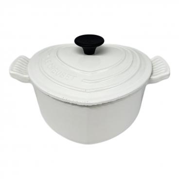 LE CREUSET (ルクルーゼ) 両手鍋 ホワイト 26cm ココット・オーバル