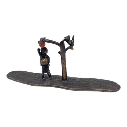 下尾治彦 文鎮 かたぐるま 青銅製